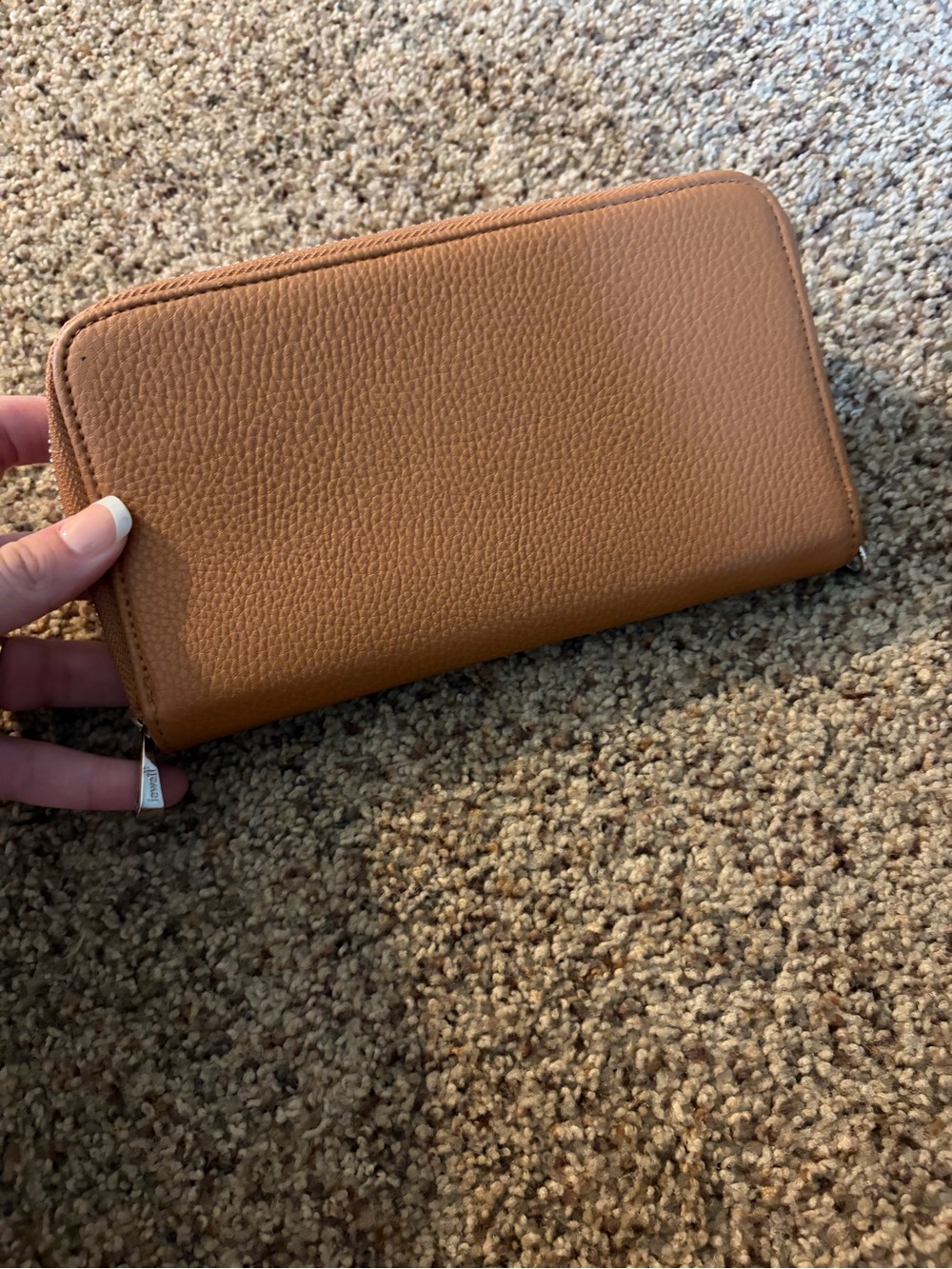 Classic Tan Zip-Around Wallet - Women